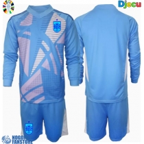 Španjolska Golmanski Domaci Dres za djecu EP 2024 Dugi Rukav (+ Kratke hlače)